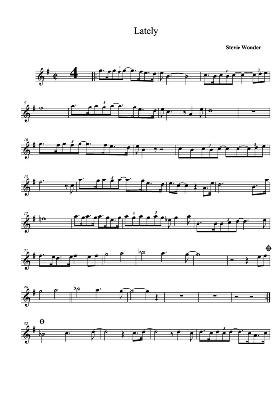 Partitura da música Lately v.4