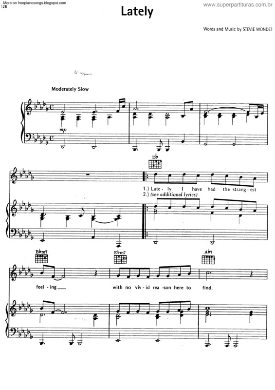 Partitura da música Lately v.6