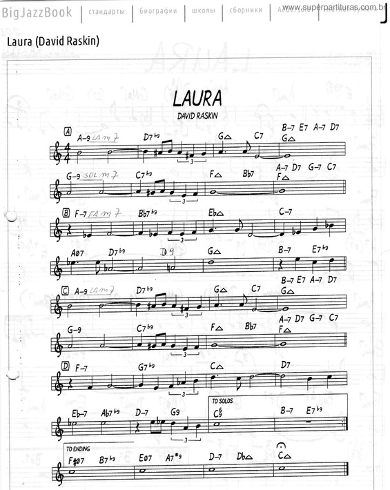 Partitura da música Laura v.11
