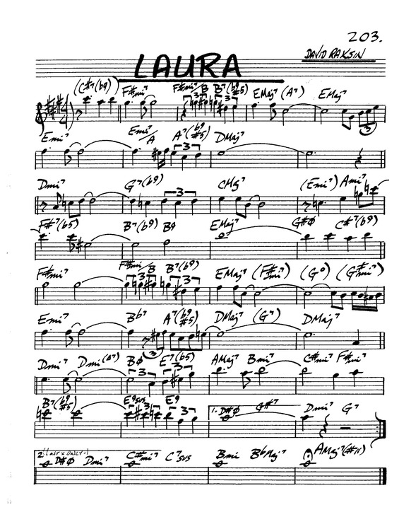 Partitura da música Laura v.14