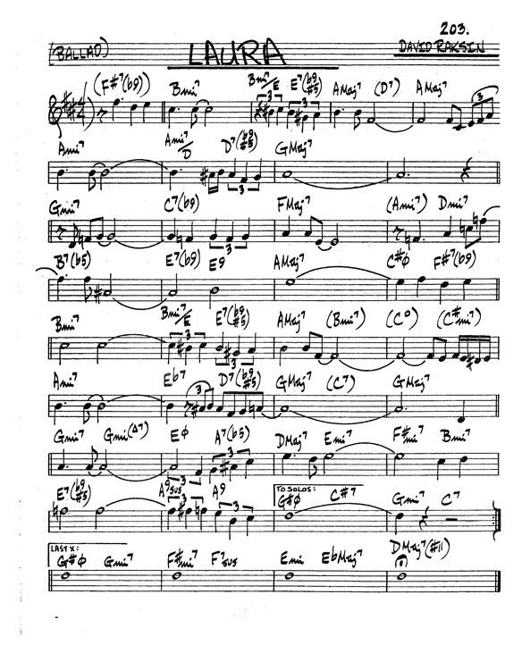 Partitura da música Laura v.15
