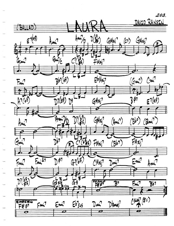 Partitura da música Laura v.19