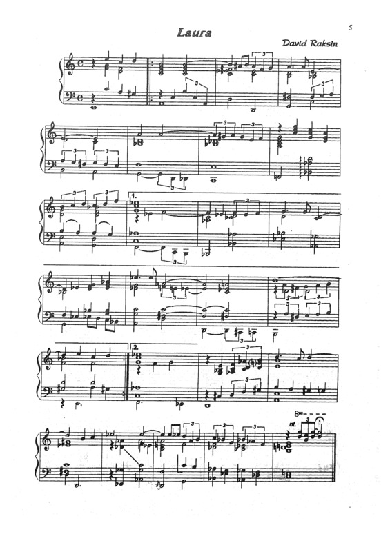 Partitura da música Laura v.22