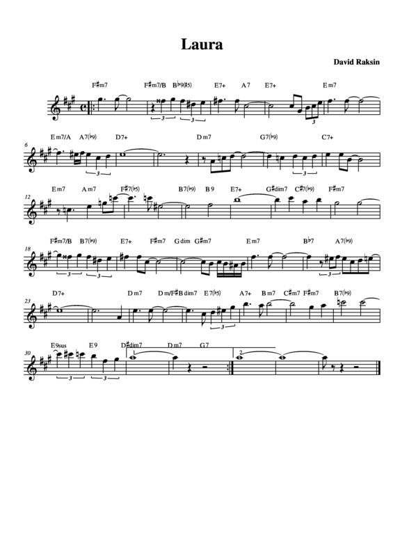 Partitura da música Laura v.23