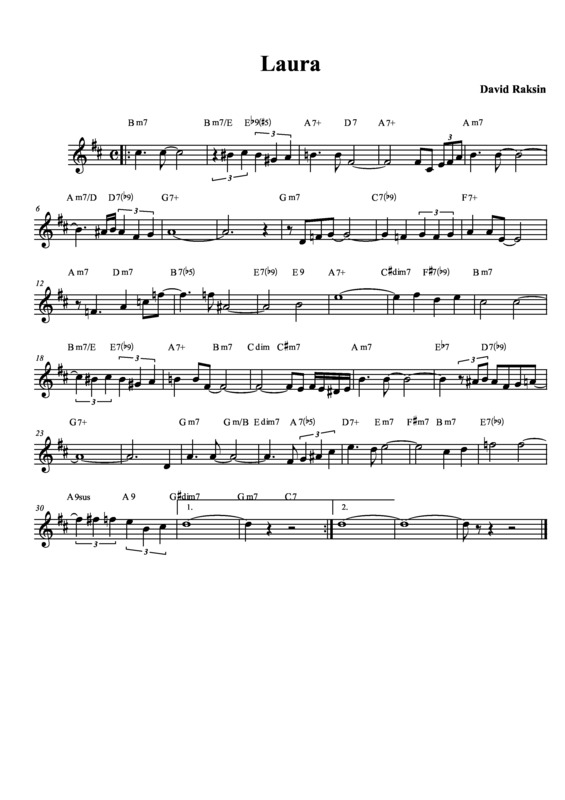 Partitura da música Laura v.24