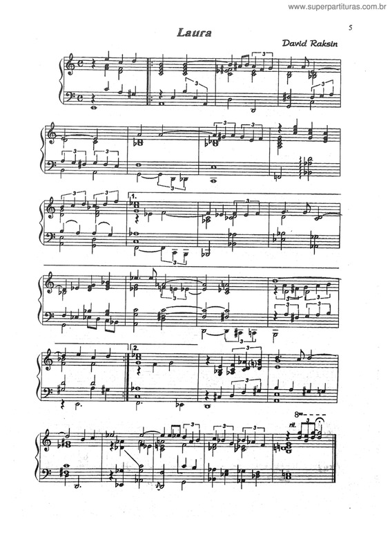 Partitura da música Laura v.25