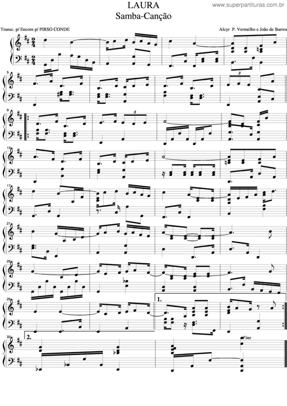 Partitura da música Laura v.6