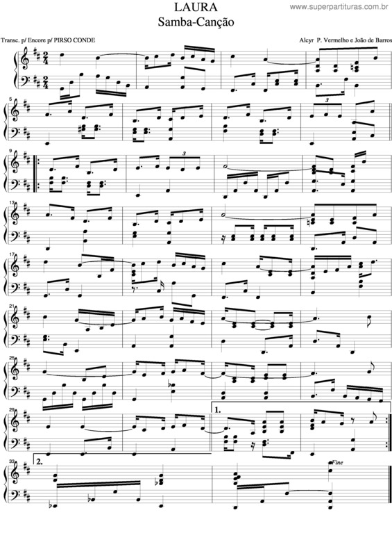 Partitura da música Laura v.6