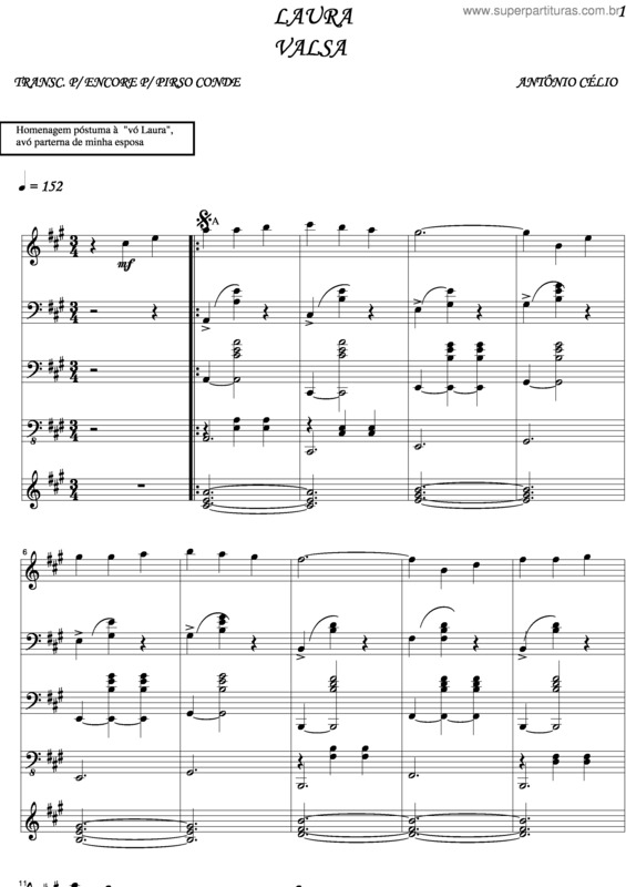 Partitura da música Laura v.7