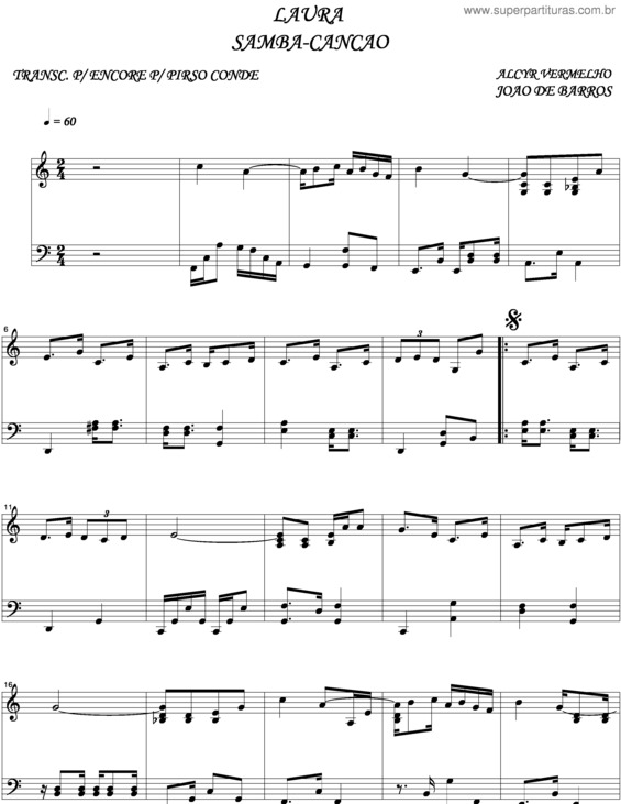 Partitura da música Laura v.8