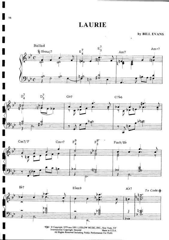 Partitura da música Laurie