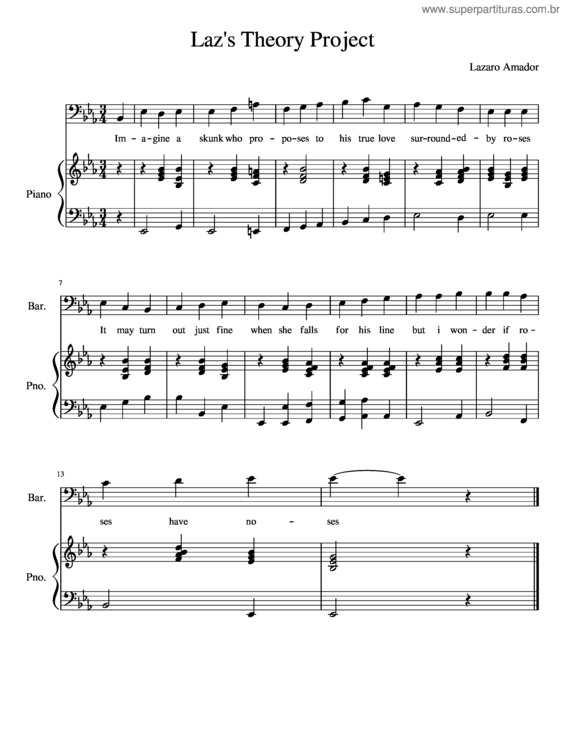 Partitura da música Laz`S Theory Project