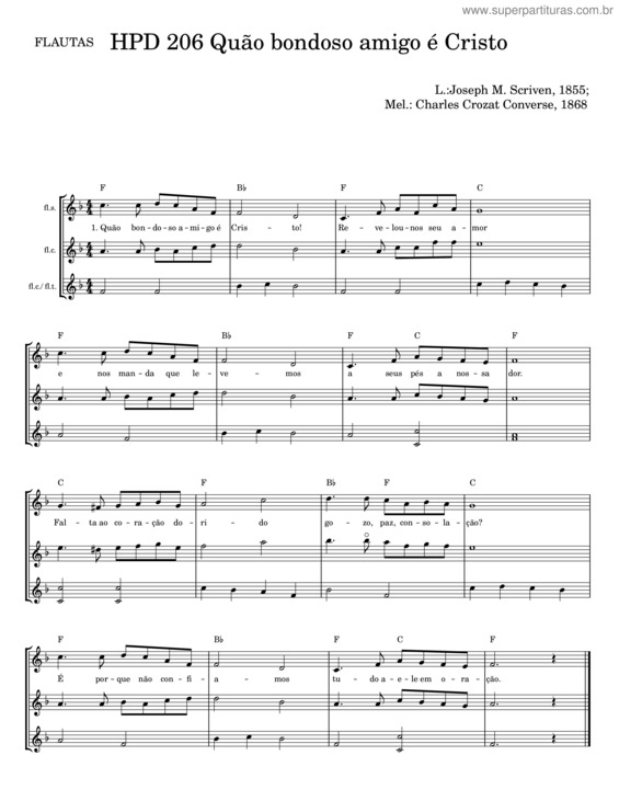 Partitura da música Lci 590 Quão Bondoso Amigo É Cristo – Joseph M. Scriven, Mahalia Jackson
