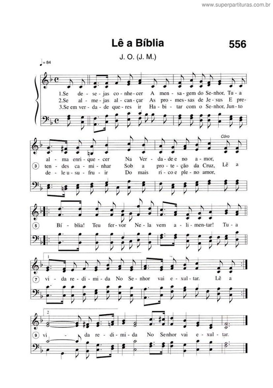 Partitura da música Lê A Bíblia