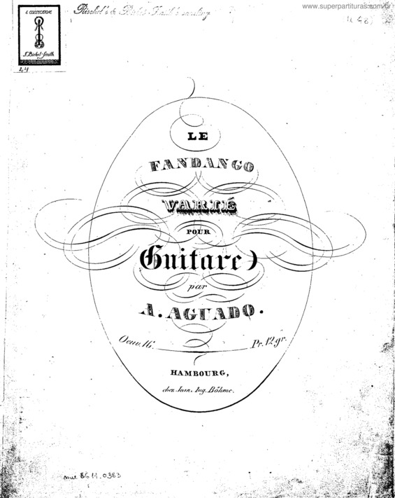 Partitura da música Le Fandango Varié