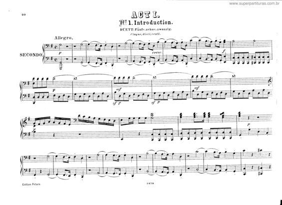 Partitura da música Le nozze di Figaro v.3