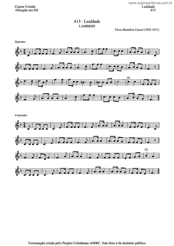 Partitura da música Lealdade v.2