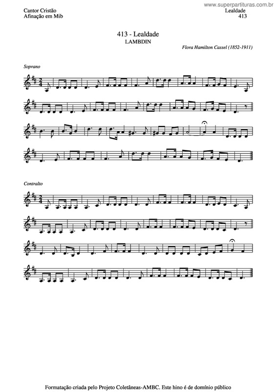 Partitura da música Lealdade v.4