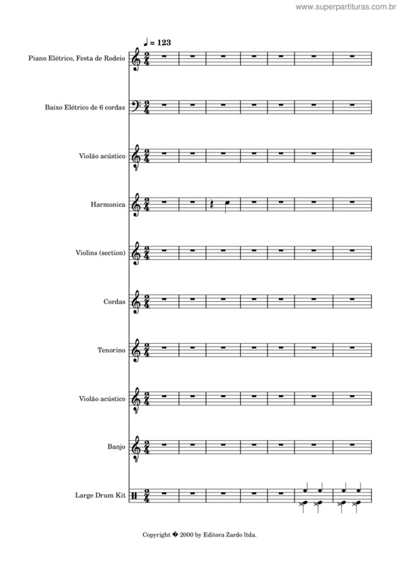 Partitura da música Leandro E Leonardo – Festa De Rodeio.Mid – Eudenisw