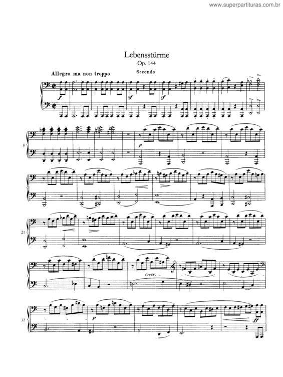 Partitura da música Lebensstürme