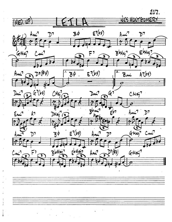 Partitura da música Leila v.9