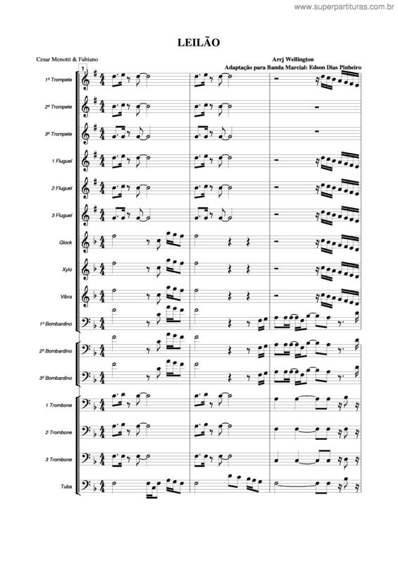 Partitura da música Leilão v.2