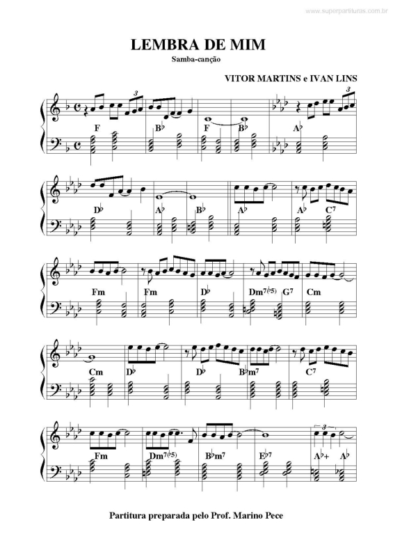 Partitura da música Lembra de Mim v.4