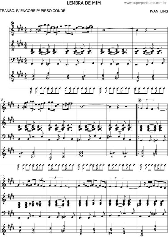 Partitura da música Lembra De Mim v.8