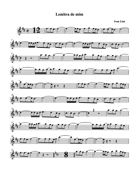 Partitura da música Lembra de mim v.9