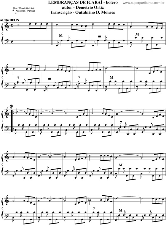 Partitura da música Lembranças De Icaraí v.8