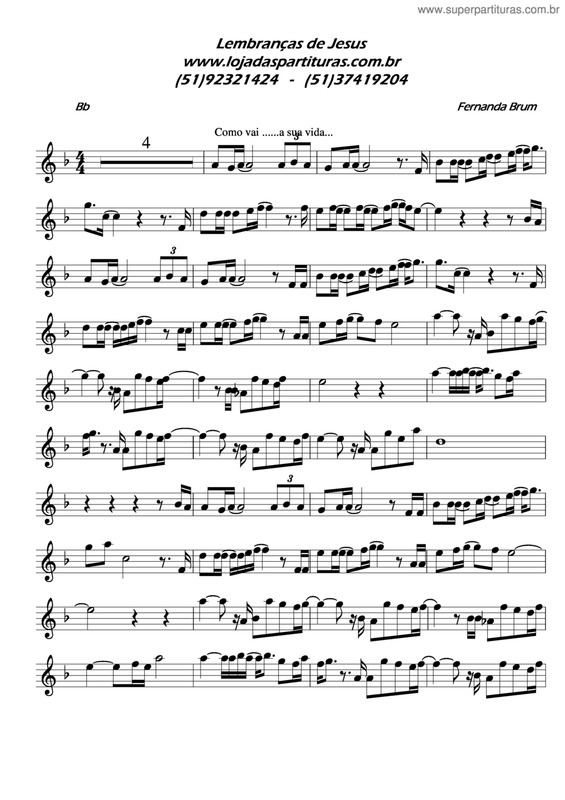 Partitura da música Lembranças De Jesus