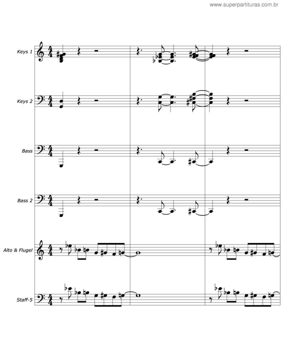 Partitura da música Lembrancas v.3