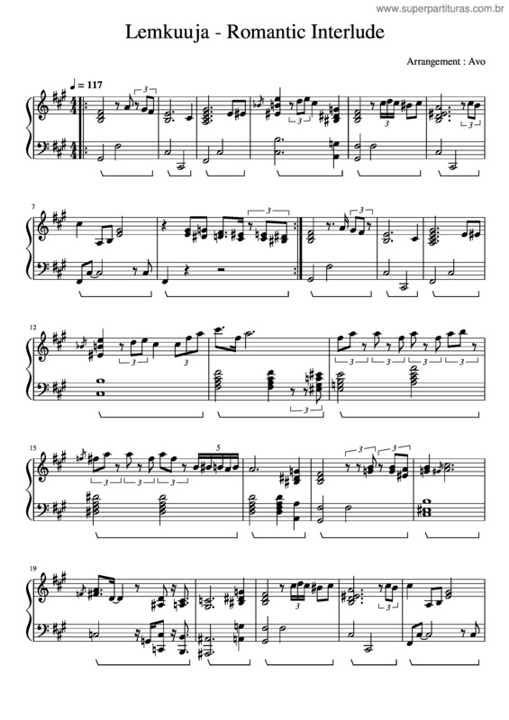 Partitura da música Lemkuuja – Romantic Interlude