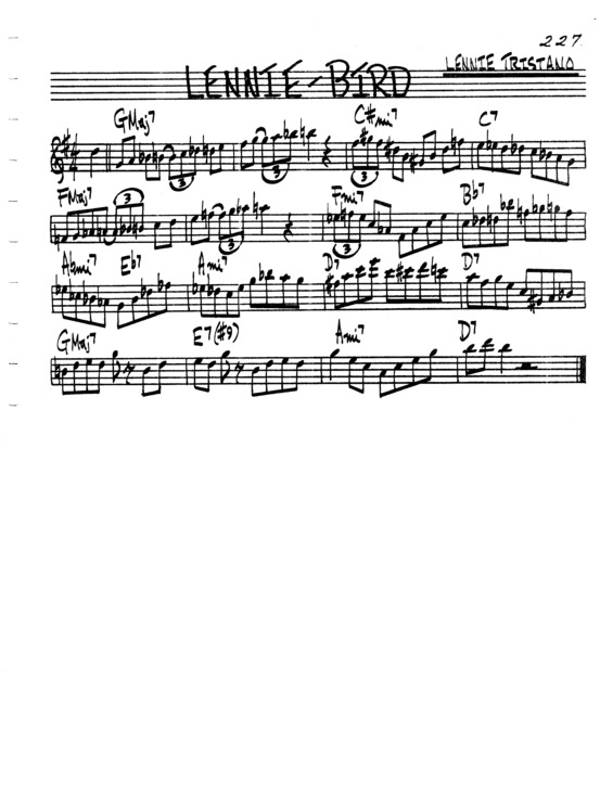 Partitura da música Lennie Bird v.5