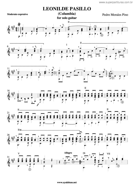 Partitura da música Leonilde