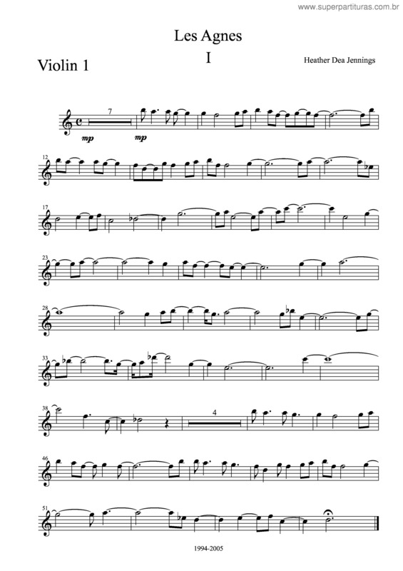 Partitura da música Les Agnes v.2