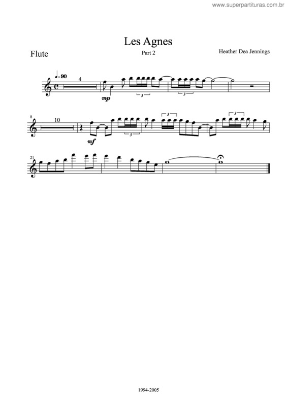 Partitura da música Les Agnes v.3