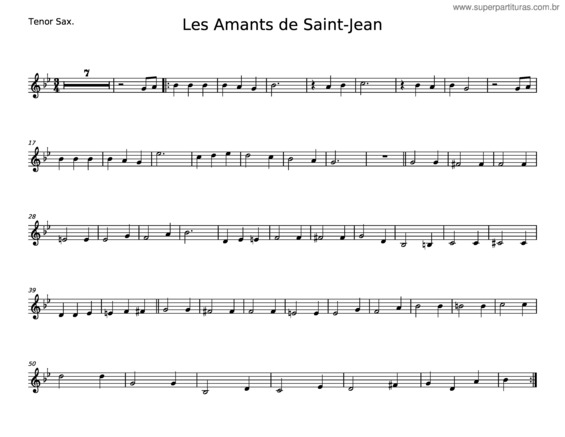 Partitura da música Les Amants De Saint–Jean v.2