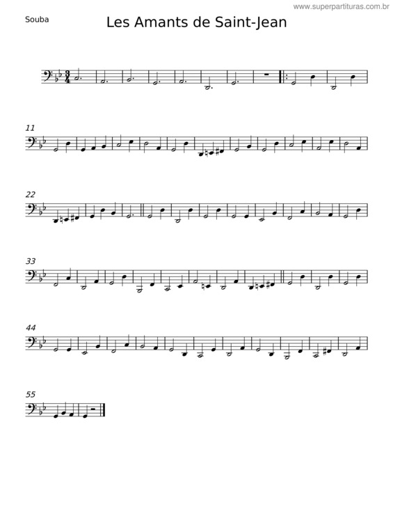 Partitura da música Les Amants De Saint–Jean v.3