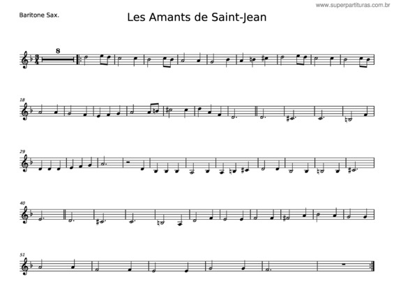 Partitura da música Les Amants De Saint–Jean v.5