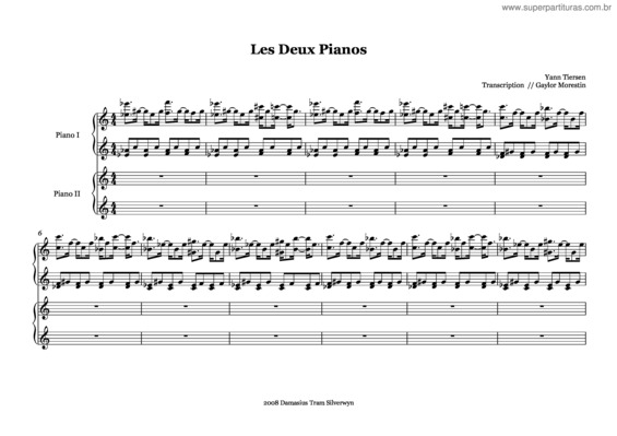 Partitura da música Les Deux Pianos v.2