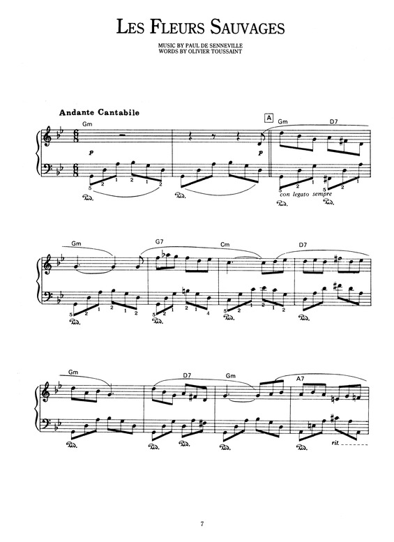 Partitura da música Les Fleurs Sauvages