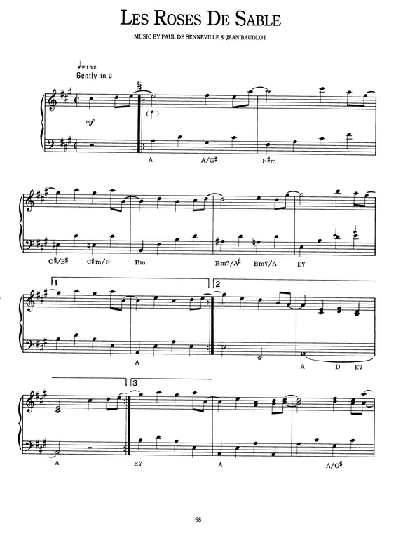 Partitura da música Les Roses De Sable