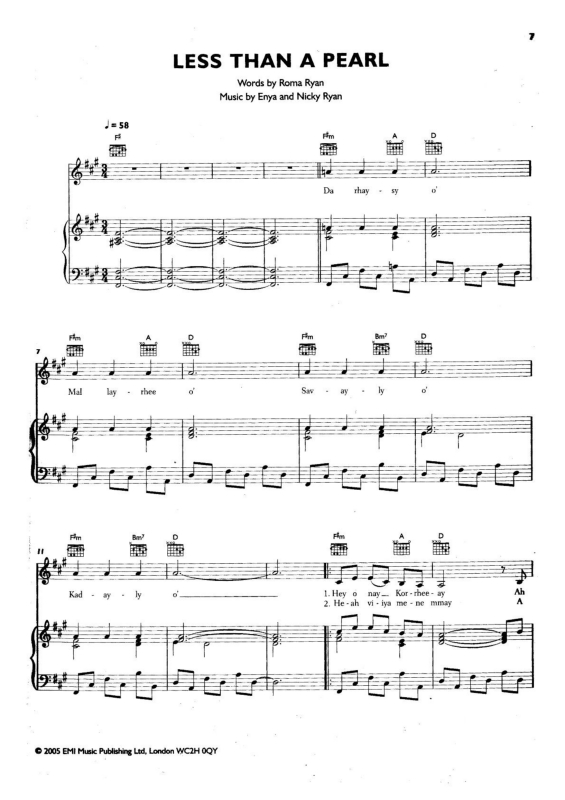 Partitura da música Less than a Pearl