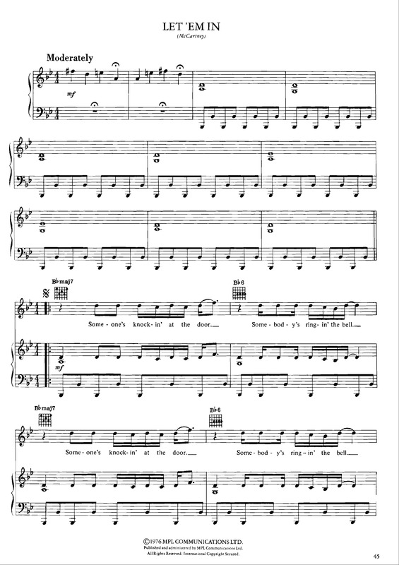 Partitura da música Let´ Em In