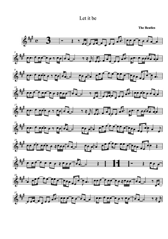 Partitura da música Let It Be v.15