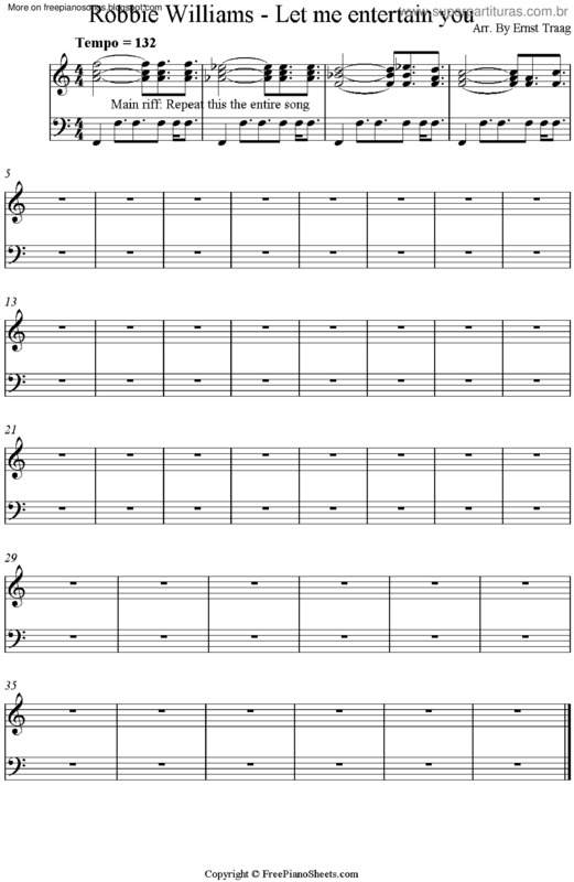 Partitura da música Let Me Entertain You v.2