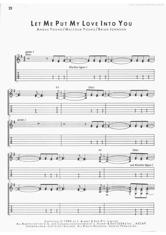 Partitura da música Let Me Put My Love Into You