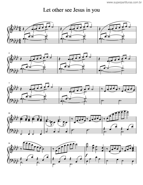 Partitura da música Let Other See Jesus In You