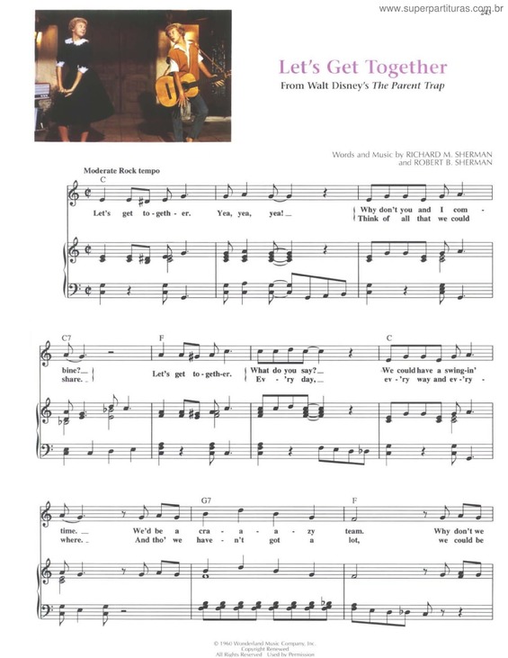 Partitura da música Let`s Get Together